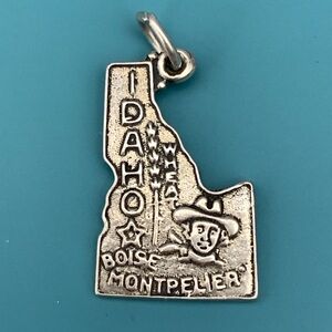 Idaho State Sterling Silver Jewelry Charm #travel